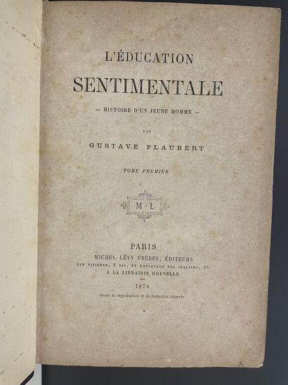 null FLAUBERT (Gustave). Sentimental education. Histoire d'un jeune homme. Paris,...