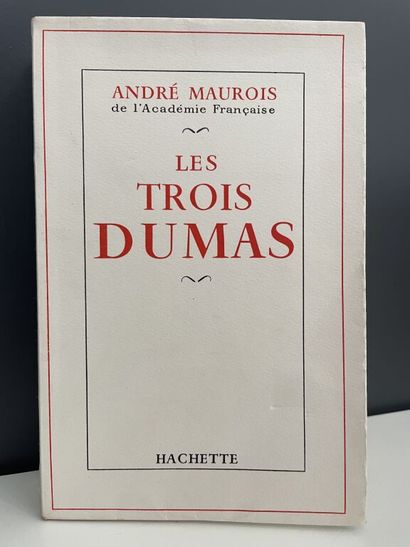 null MAUROIS (André). The three Dumas. Paris, Hachette, 1957. In-8, paperback, filled...