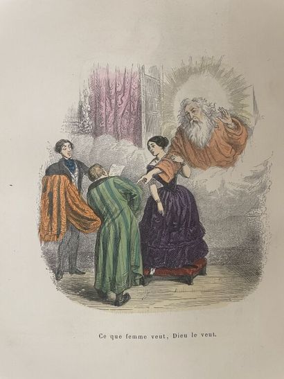 null GRANDVILLE. The metamorphoses of the day. Paris, Garnier frères, [ca. 1870]....