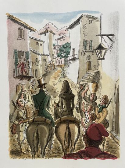 null MANSET. MÉRIMÉE (Prosper). Colomba. Paris, B. Arnaud, 1944. 2 vol. in-folio,...