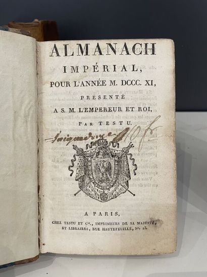 null [Almanach impérial. Almanach royal. Almanach national]. Réunion de 10 almanachs...