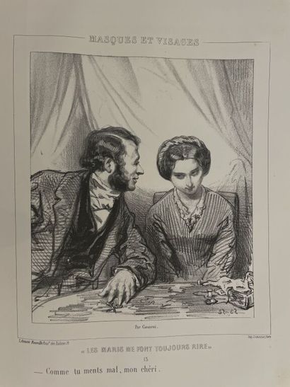 null GAVARNI. OEuvres nouvelles. Paris, Librairie Nouvelle, [vers 1853]. Dix-neuf...