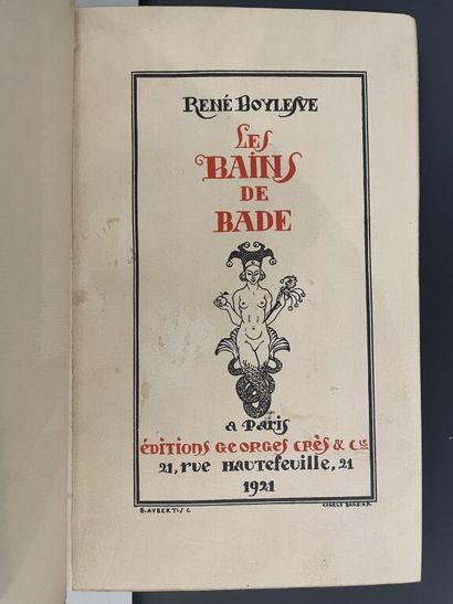 null BARBIER. BOYLESVE (René). The Baths of Baden. Paris, G. Crès et Cie, 1921. Large...