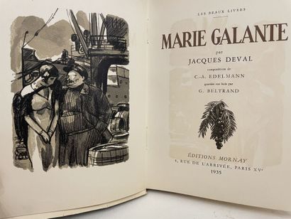null EDELMANN. DEVAL (Jacques). Marie Galante. Paris, Mornay (Les Beaux Livres, 70),...