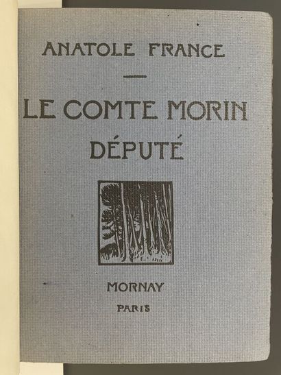 null BARTHÉLEMY. FRANCE (Anatole). Count Morin, MP. Paris, Mornay, 1921. In-8, polished...