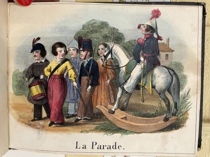 null [Enfantina]. JEUX (Les) des enfans. [Paris, Dupin, ca. 1850]. In-12 oblong,...