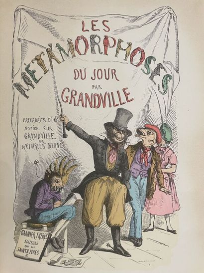 null GRANDVILLE. The metamorphoses of the day. Paris, Garnier frères, [1869 ?]. Large...