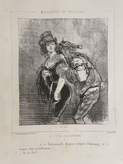 null GAVARNI. New works. Paris, Librairie Nouvelle, [ca. 1853]. Nineteen titles in...