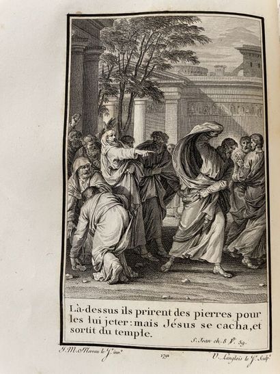 null [Bible illustrée. N.T. Latin-Français. 1793]. Le Nouveau Testament en latin...