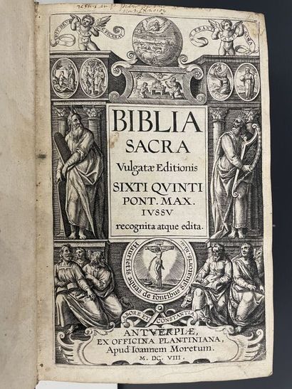 null [Bible. Latin. 1608]. Biblia sacra vulgatae Éditionis Sixti V pont. Max. iussu...