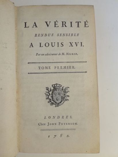 null [Révolution française]. VÉRITÉ (La) rendue sensible à Louis XVI. Par un admirateur...
