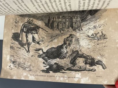 null DORÉ. GÉRARD (Jules). La chasse au lion. Paris, Librairie nouvelle, 1855. In-16,...
