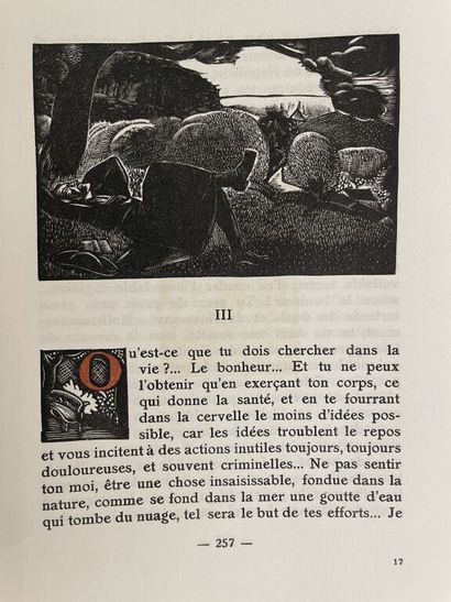 null BARTHOU (Louis). Le traité de paix. Paris, Charpentier, 1919. In-12, green morocco,...