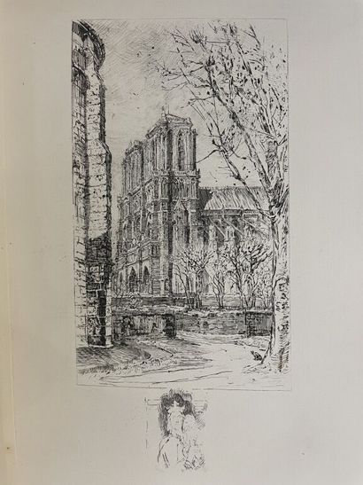 null JOUAS. HUYSMANS (Joris-Karl). Trois Églises. Paris, Kieffer, 1920. In-4, chagrin...