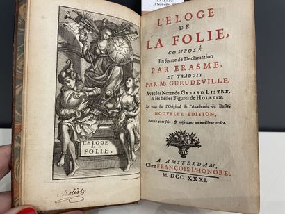 null ERASMUS. Éloge de la Folie, composed in the form of a declamation translated...