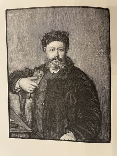 null MYRBACH. ABOUT (Edmond). Tolla. Paris, Hachette, 1889. In-4, demi-chagrin rouge...