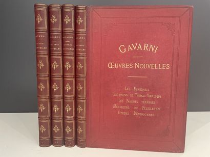 null GAVARNI. New works. Paris, Librairie Nouvelle, [ca. 1853]. Nineteen titles in...