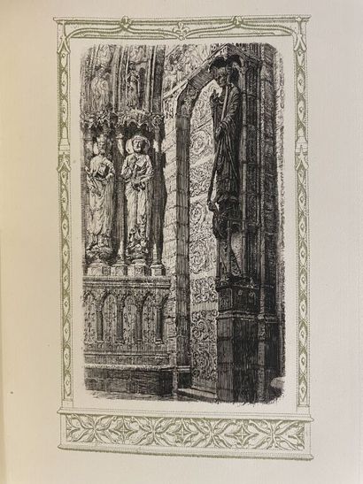 null JOUAS. HUYSMANS (Joris-Karl). Trois Églises. Paris, Kieffer, 1920. In-4, chagrin...
