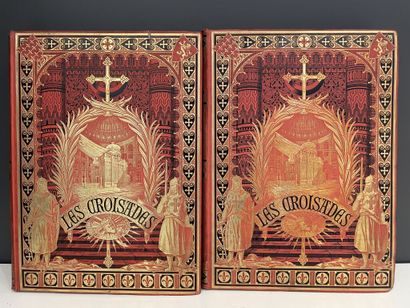 null DORÉ. MICHAUD. Histoire des croisades. Paris, Furne, Jouvet, 1877. 2 vol. in-folio,...