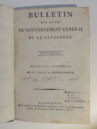 null [Spain]. Bulletin of the Acts of the General Government of Catalonia. Volume...