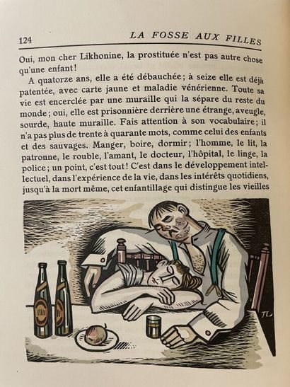 null LÉBÉDEFF. KOUPRINE (Alexandre). La fosse aux filles. Paris, Mornay, 1926. In-4,...