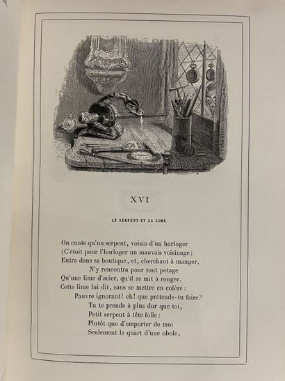 null GRANDVILLE. LA FONTAINE (Jean de). Fables. Paris, Garnier frères, 1864. Grand...