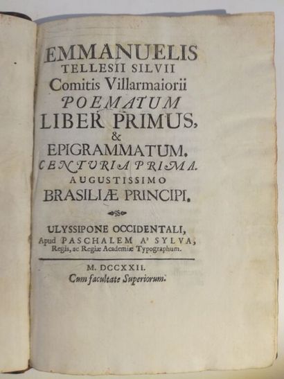null TELLES DA SILVA (Manoel). Poematum liber primus, & epigrammatum centuria prima....