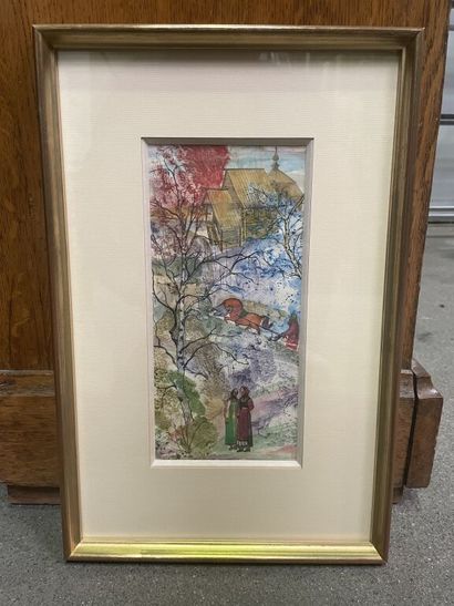 null School of the XXth century

Lot of 6 watercolors on paper framed.

One has a...