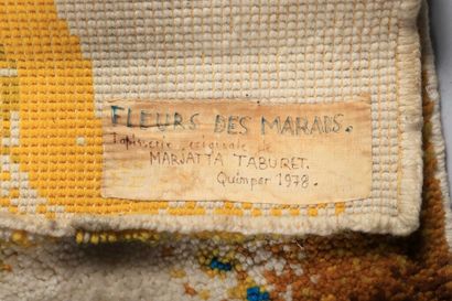 null Marjatta TABURET (1931)

« Fleurs des marais ».

Tapisserie de laine à décor...