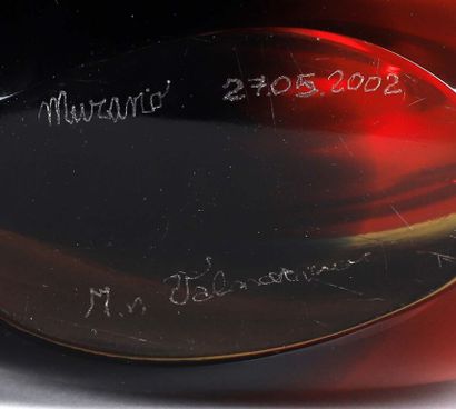 null MURANO

Vase oblong en verre soufflé multicouche dans les tons de rouge, de...