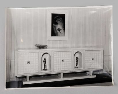 null André MARGAT (1903-1999)

Panneau rectangulaire en laque polychrome à décor...