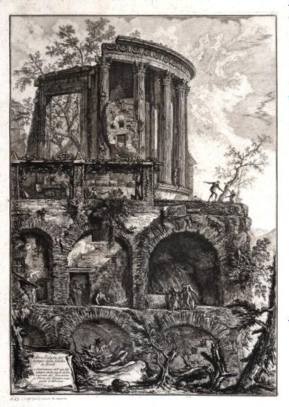 Giovanni Battista PIRANESI Altra veduta del tempio della Sibilla a Tivoli, planche...
