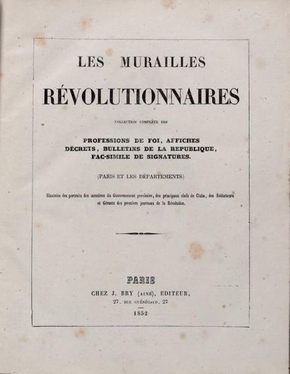 [Révolution de 1848]. Les murailles révolutionnaires....