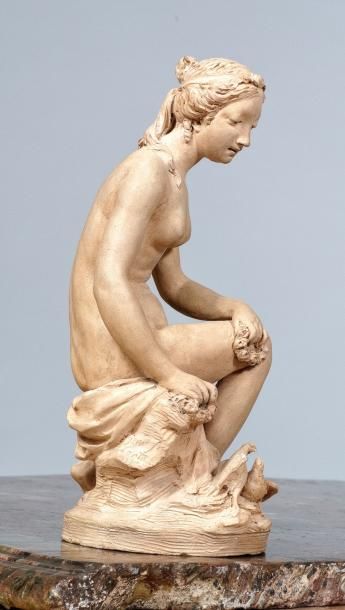 LORTA, Jean-Pierre François (1752-1837) «Femme nue assise aux couronnes de fleurs»...