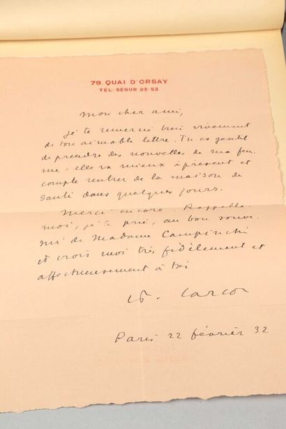 null CHAS LABORDE. CARCO (Francis). L'homme traqué. Paris, Librairie des Champs Élysées,...