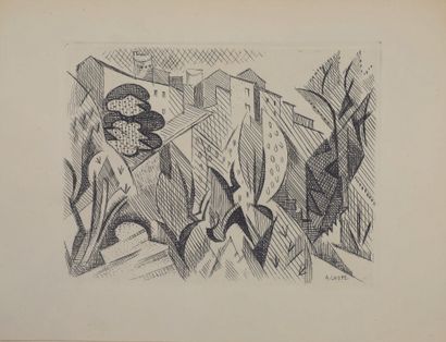 null COLLECTIF. Alternance. Paris, Le Gerbier, 1946. In-4, en feuilles, couv. rempliée,...