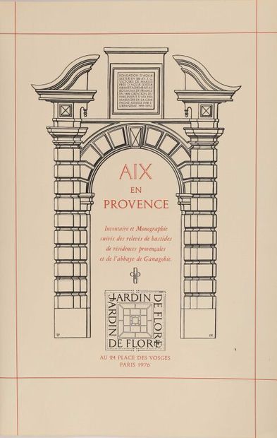 null POUILLON (Fernand). Aix en Provence. Inventaire et monographie suivis des relevés...