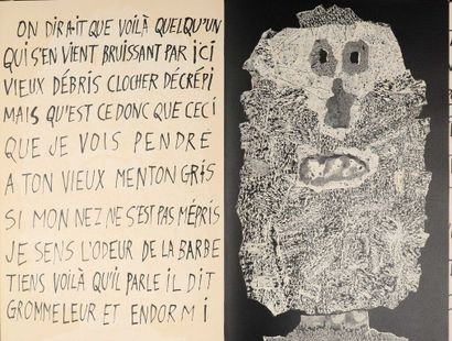 null DUBUFFET (Jean). La fleur de Barbe. Paris, chez l'auteur, 1960. In-folio, en...