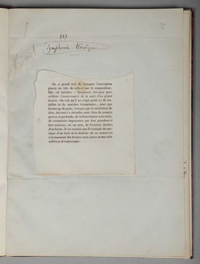 null BERLIOZ (Hector) (1803-1869). Épreuves avec corrections autographes. S.l., [1862]....