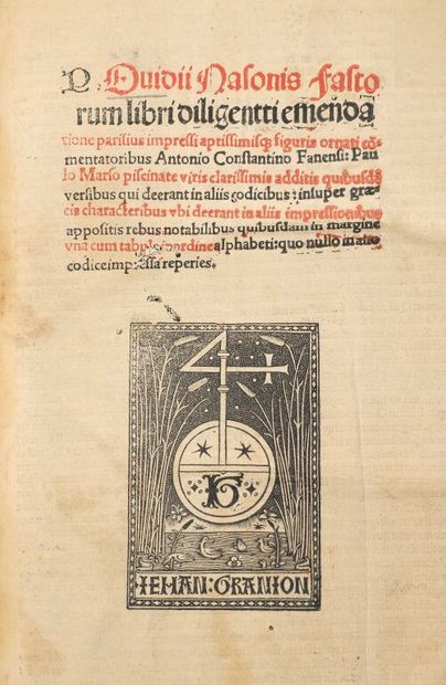 null [Post-incunable]. OVIDE. P. Ovidii Nasonis Fastorum libri diligenti emendatione...