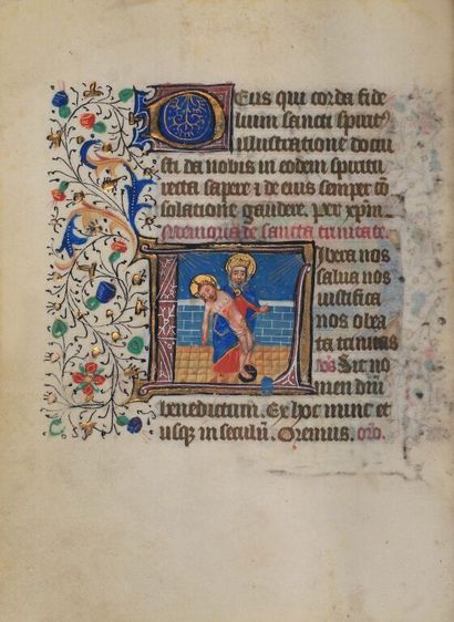 null 
[Manuscrit enluminé du XVe siècle]. Livre de prières de Guillaume Doulcet de...