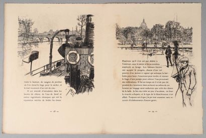 null BEJOT, HUARD. GEFFROY (Gustave). Les bateaux de Paris. Paris, Charles Bosse,...