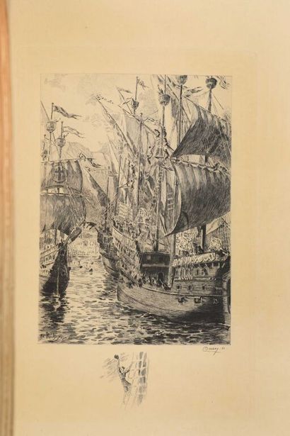 null ROCHEGROSSE. HEREDIA (José-Maria de). Les trophées. Paris, Ferroud, 1914. In-4,...