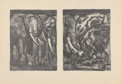 null Paul JOUVE (1878-1973). 39 compositions originales en lithographie, destinées...