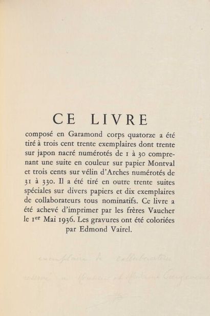 null MARTY. LOUYS (Pierre). Aphrodite. Paris, Creuzevault, [1936]. Fort in-8, box...