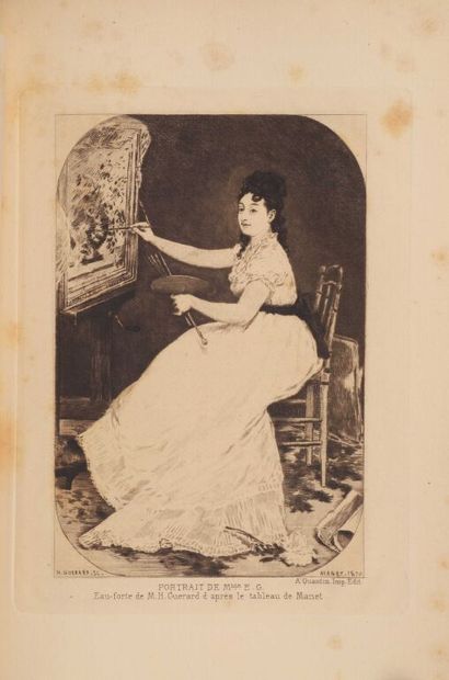 null [Manet]. BAZIRE (Edmond). Manet. Paris, A. Quantin, 1884. In-8, demi-chagrin...