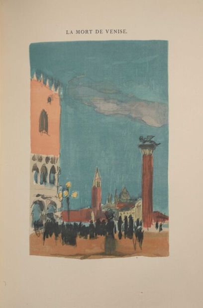 null DENIS. BARRÈS (Maurice). La mort de Venise. Paris, Eos, 1930. In-4, velin à...