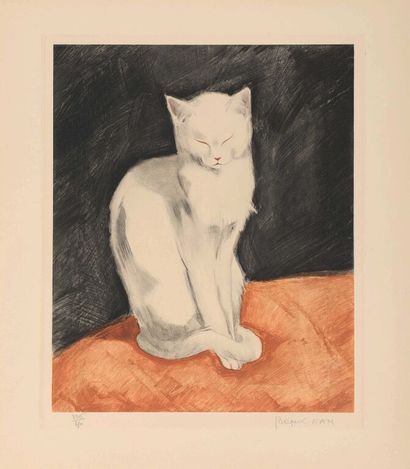 null NAM. COLETTE. Chats. Paris, chez l'artiste Jacques Nam, [1935]. In-folio, en...