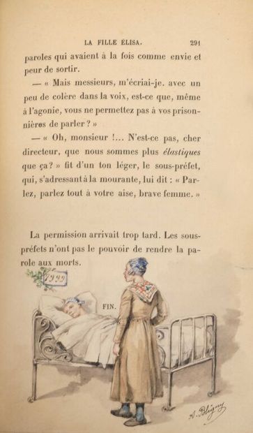 null BLIGNY. GONCOURT (Edmond de). La fille Elisa. Paris, Charpentier, 1877. In-12,...