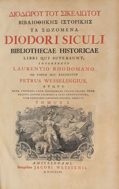 null DIODORE DE SICILE. Diodori Siculi bibliothecae historicae libri qui supersunt,...